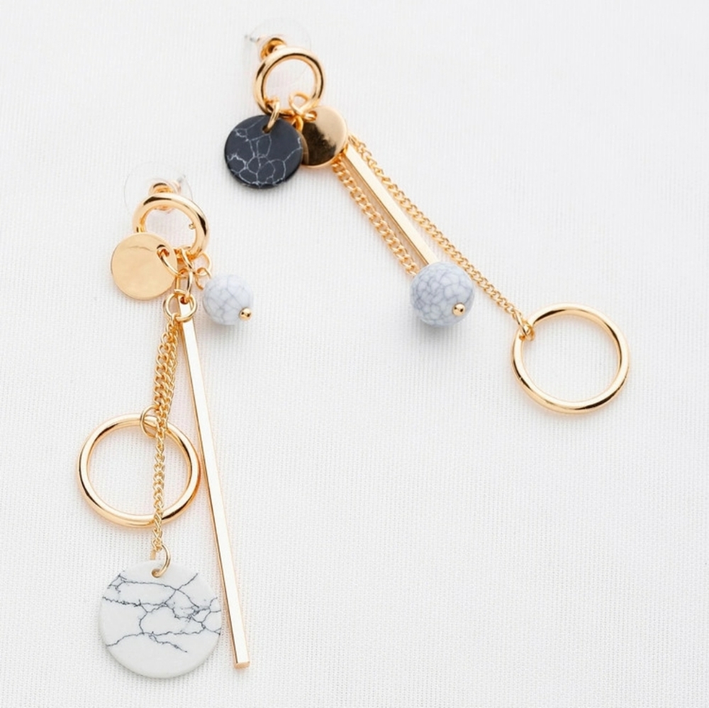 Asymmetrical Charm Earrings